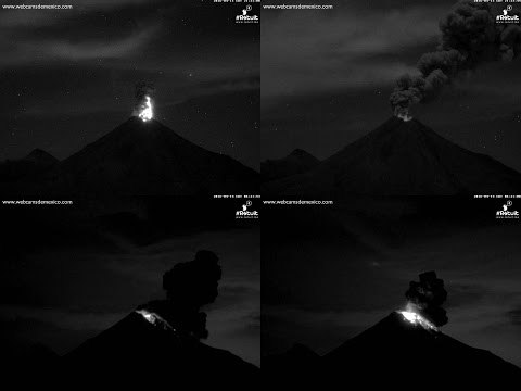 Colima Volcano Erupts Three Times Overnight