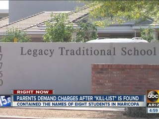 Parents demand charges after "kill list" is found
