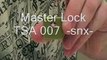 How to lock pick lock picking a Master Lock TSA 007  -snx-