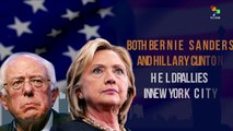 Bernie Sanders and Hillary Clinton in New York City