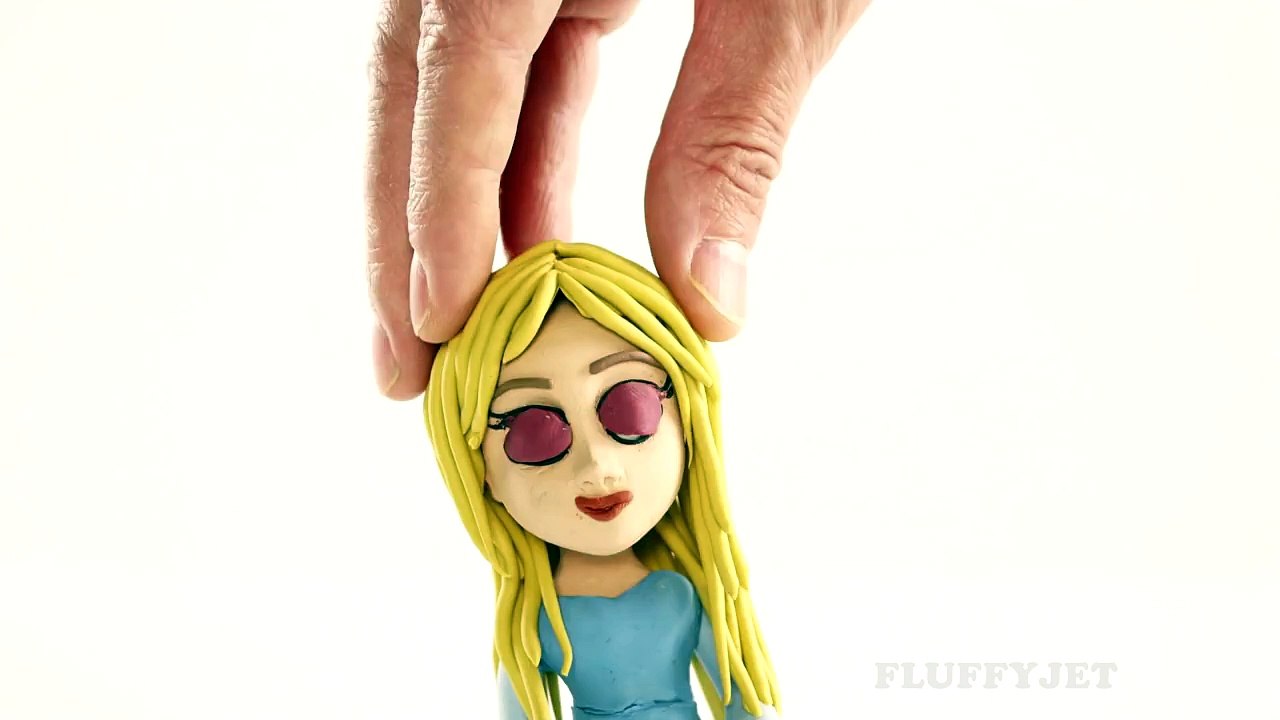 Elsa FROZEN Play Doh STOP MOTION Videos. Disney Toy Clips 3D Animation for kids Grum
