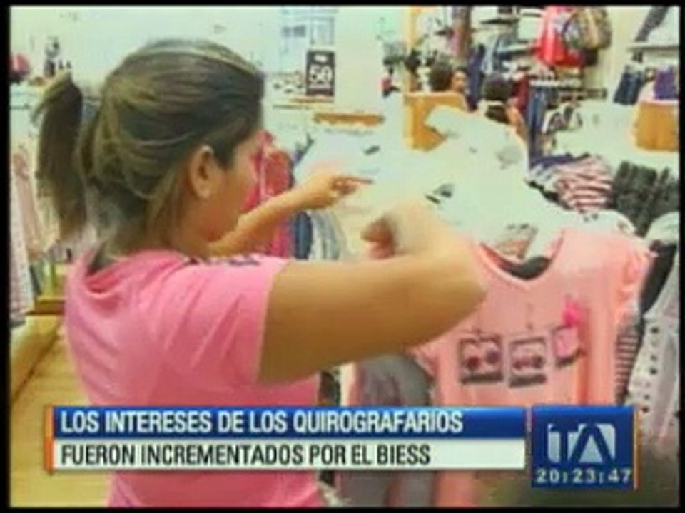 Los intereses de préstamos quirografarios fueron aumentados por el BIESS