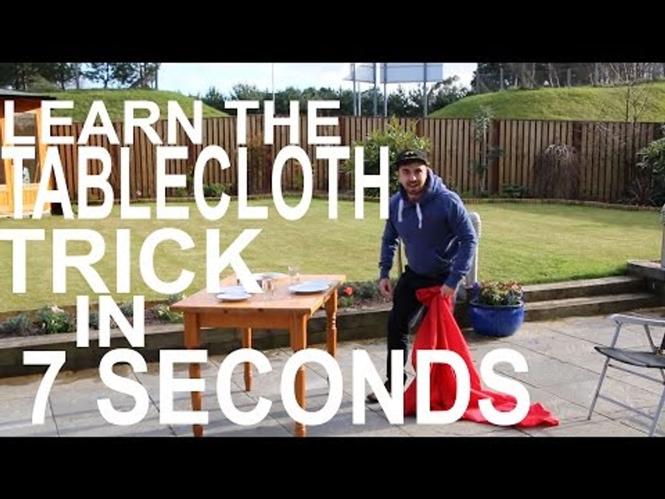 Guy Nails Tablecloth Trick in Seven Seconds