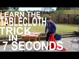 Guy Nails Tablecloth Trick in Seven Seconds