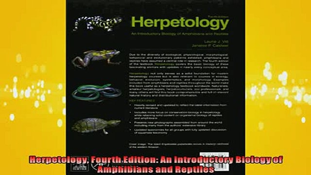 FREE DOWNLOAD Herpetology Fourth Edition An Introductory Biology of Amphibians and Reptiles DOWNLOAD ONLINE