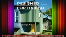 Read  Designed for Habitat Collaborations with Habitat for Humanity  Full EBook
