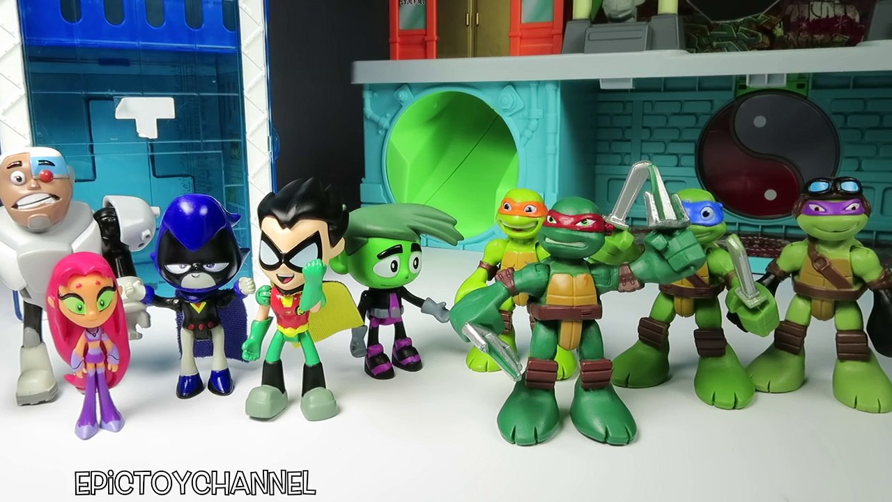 TEEN TITANS GO! VS Teenage Mutant Ninja Turtles Teen Titans Parody Toy Video by EpicToyChannel