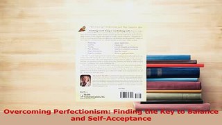 Download  Overcoming Perfectionism Finding the Key to Balance and SelfAcceptance PDF Online
