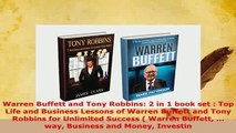 PDF  Warren Buffett and Tony Robbins 2 in 1 book set  Top Life and Business Lessons of Warren PDF Book Free