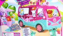Shopkins Season 3 Glitzi Scoops Ice Cream Truck Playset Food Fair 4 Exclusive Toys Video Unboxing