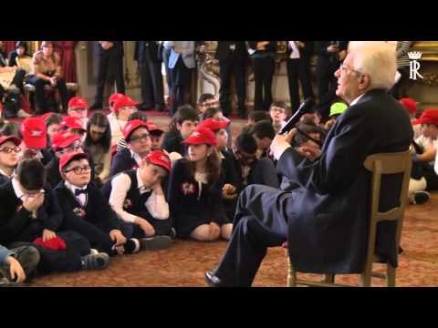 Roma - Mattarella risponde alle domande degli studenti delle scuole primarie (14.04.16)