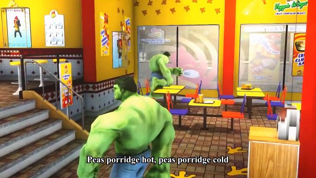 Cars Songs For Kids ♪ Peas porridge hot ♪ HULK CARS Custom Lightning