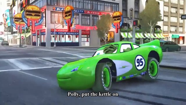 Cars Songs For Kids ♪ Polly put the kettle on ♪ HULK CARS Custom Lightning
