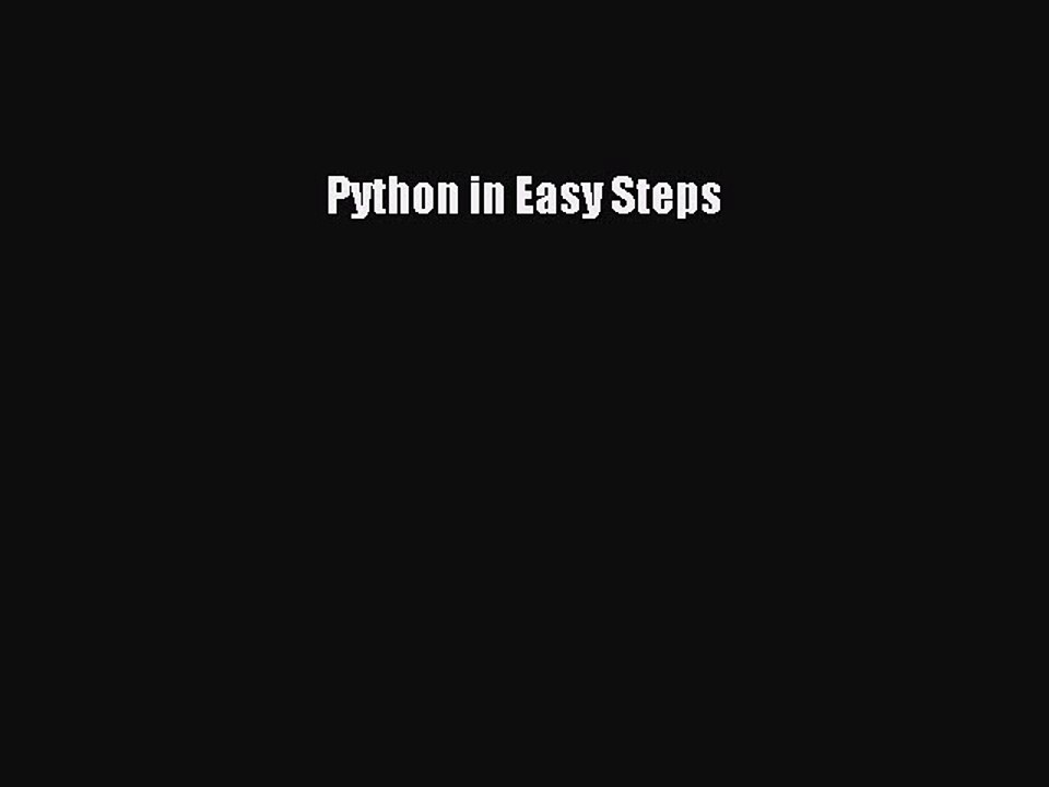 [Read PDF] Python in Easy Steps Download Online