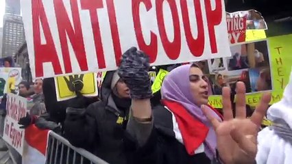 New York'ta darbe karşıtı gösteri