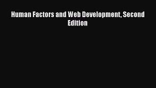 PDF Human Factors and Web Development Second Edition Free Books