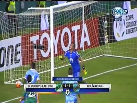 DEPORTIVO CALI (COL) 1-1 BOLIVAR (BOL) COPA LIBERTADORES 2016 GOLES RESUMEN