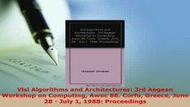 Download  Vlsi Algorithms and Architectures 3rd Aegean Workshop on Computing Awoc 88 Corfu Greece  EBook