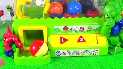 George da Peppa Pig e HULK SALVA HOMEM ARANHA MAQUINA DE BOLINHAS Spiderman Anpanman Toys アンパンマンおもちゃ