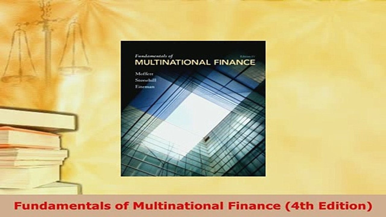 PDF  Fundamentals of Multinational Finance 4th Edition Ebook