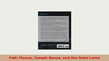 Download  Felt Fluxus Joseph Beuys and the Dalai Lama Free Books