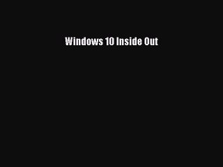 [Read PDF] Windows 10 Inside Out Ebook Free
