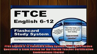READ book  FTCE English 612 Flashcard Study System FTCE Test Practice Questions  Exam Review for  FREE BOOOK ONLINE
