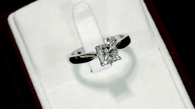 Cushion Cut Diamond Solitaire Ring