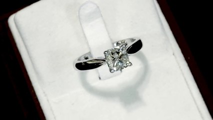 Cushion Cut Diamond Solitaire Ring