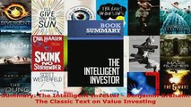 PDF  Summary The Intelligent Investor  Benjamin Graham The Classic Text on Value Investing Read Online