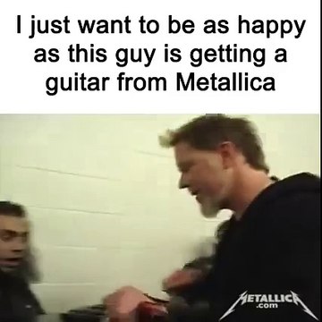 Quand James Hetfield de Metallica t'offre sa guitare... Plus beau jour de la vie d'un rockeur