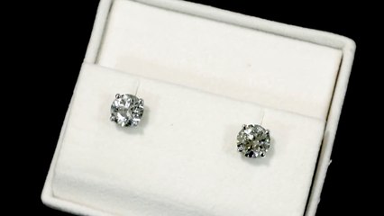 Large Diamond Stud Earrings