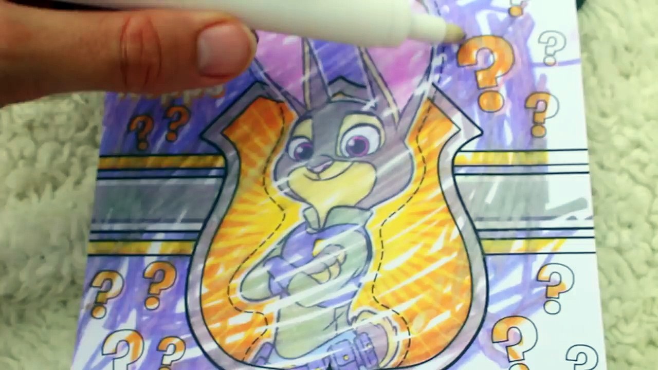 ZOOTOPIA Imagine Ink Rainbow Color Pen Art Book with Surprise Pictures Baby BATMAN Kids Family Fun