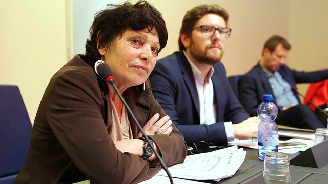 Damien Carême, maire de Grande-Synthe, en visite au Parlement européen à Strasbourg