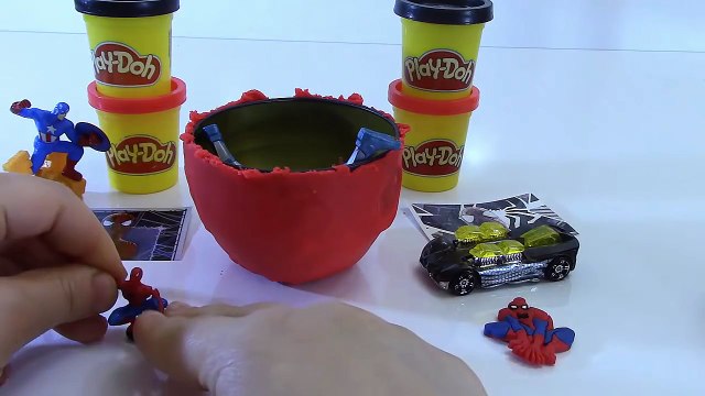 Oyun Hamuru Büyük Sürpriz Yumurta Örümcek Adam Oyuncaklar Spider Man Giant Egg
