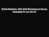 [PDF] British Novelists 1930-1959 (Dictionary of Literary Biography Pts 1&2 Vol 15) [Read]