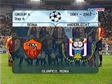 Roma v. Anderlecht 30.10.2001 Champions League 2001/2002 Highlights