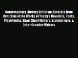 [PDF] Contemporary Literary Criticism: Excerpts from Criticism of the Works of Today's Novelists