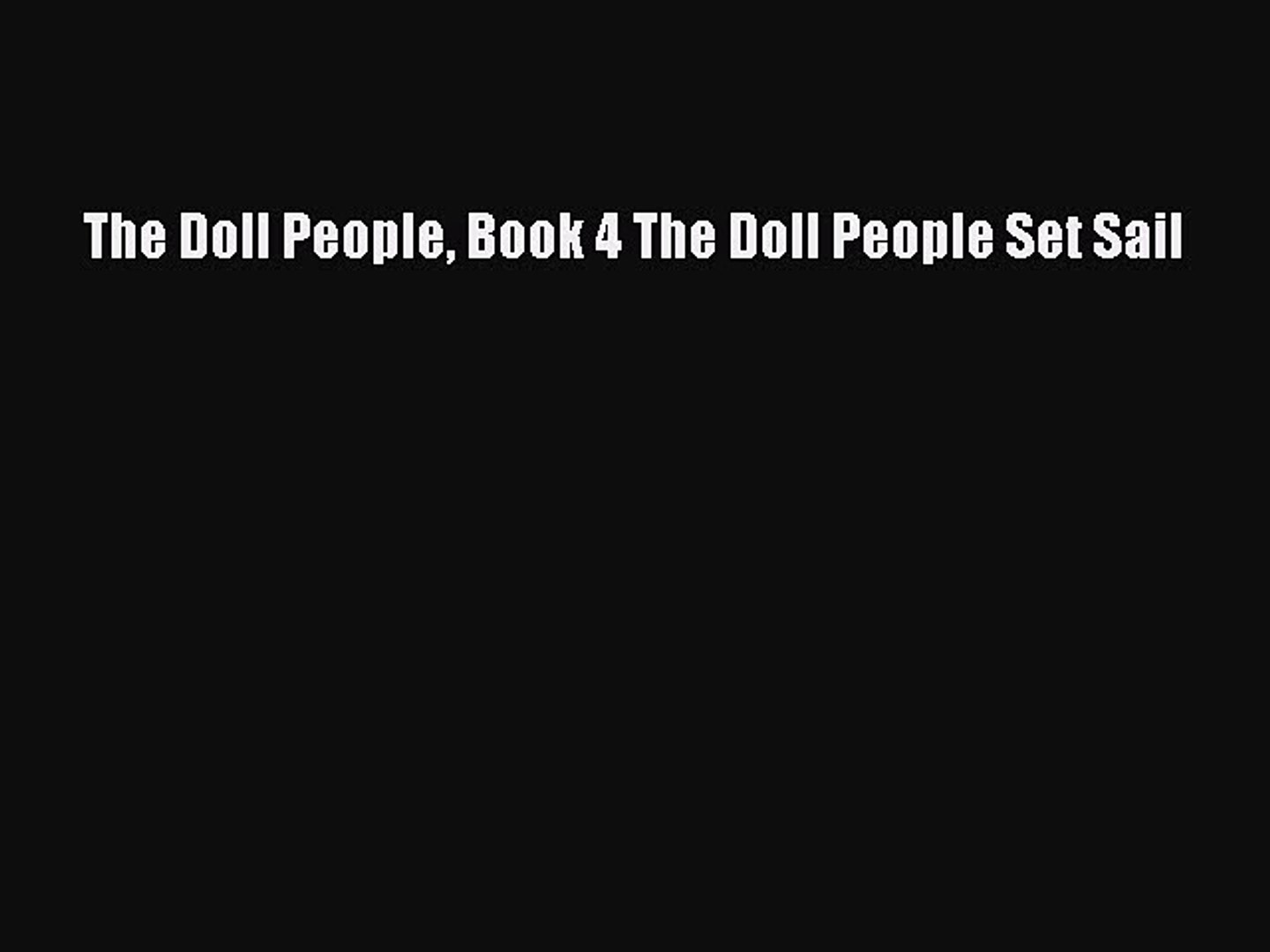 the doll people set sail