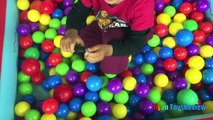 GIANT BALL PIT Surprise Toys Challenge in Pool Disney Cars Lightning McQueen Thomas and Friends