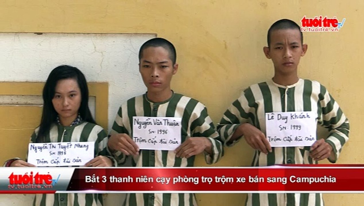 Bắt 3 thanh niên cạy phòng trọ trộm xe bán sang Campuchia