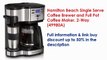 Kitchen & Dining, Hamilton Beach Single Serve Coffee Brewer and Full Pot Coffee Maker, 2-Way