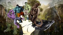 Finger Family Rhymes Godzilla Vs Hulk Cartoons | King Kong Vs Dinosaurs Children Nursery Rhymes