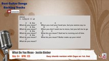 What Do You Mean - Justin Bieber Vocal Backing Track with chords and lyrics
