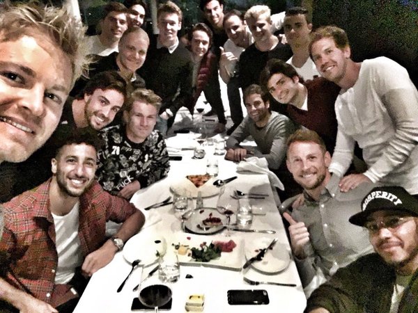 F1 China Grand Prix 2016 – F1 drivers met up for dinner ahead of the Chinese Grand Prix F1 China Grand Prix 2016 – F1 drivers met up for dinner ahead of the Chinese Grand Prix