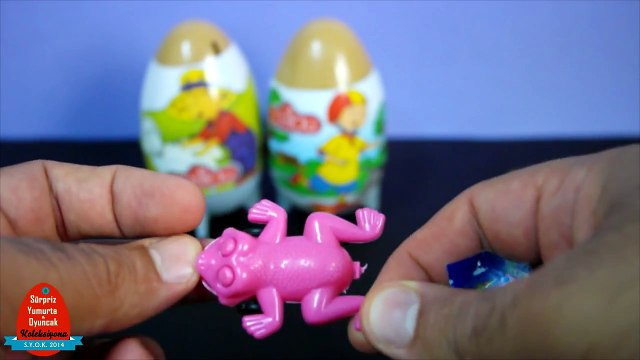 3 Caillou Sürpriz Yumurta Açma Kayu Sürpriz Yumurtalar Açımı Kayu Oyuncakları