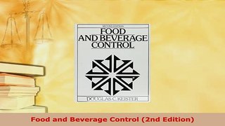 PDF  Food and Beverage Control 2nd Edition PDF Book Free