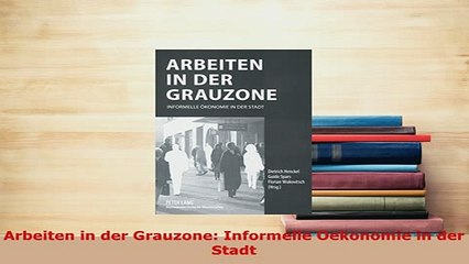 PDF  Arbeiten in der Grauzone Informelle Oekonomie in der Stadt PDF Online