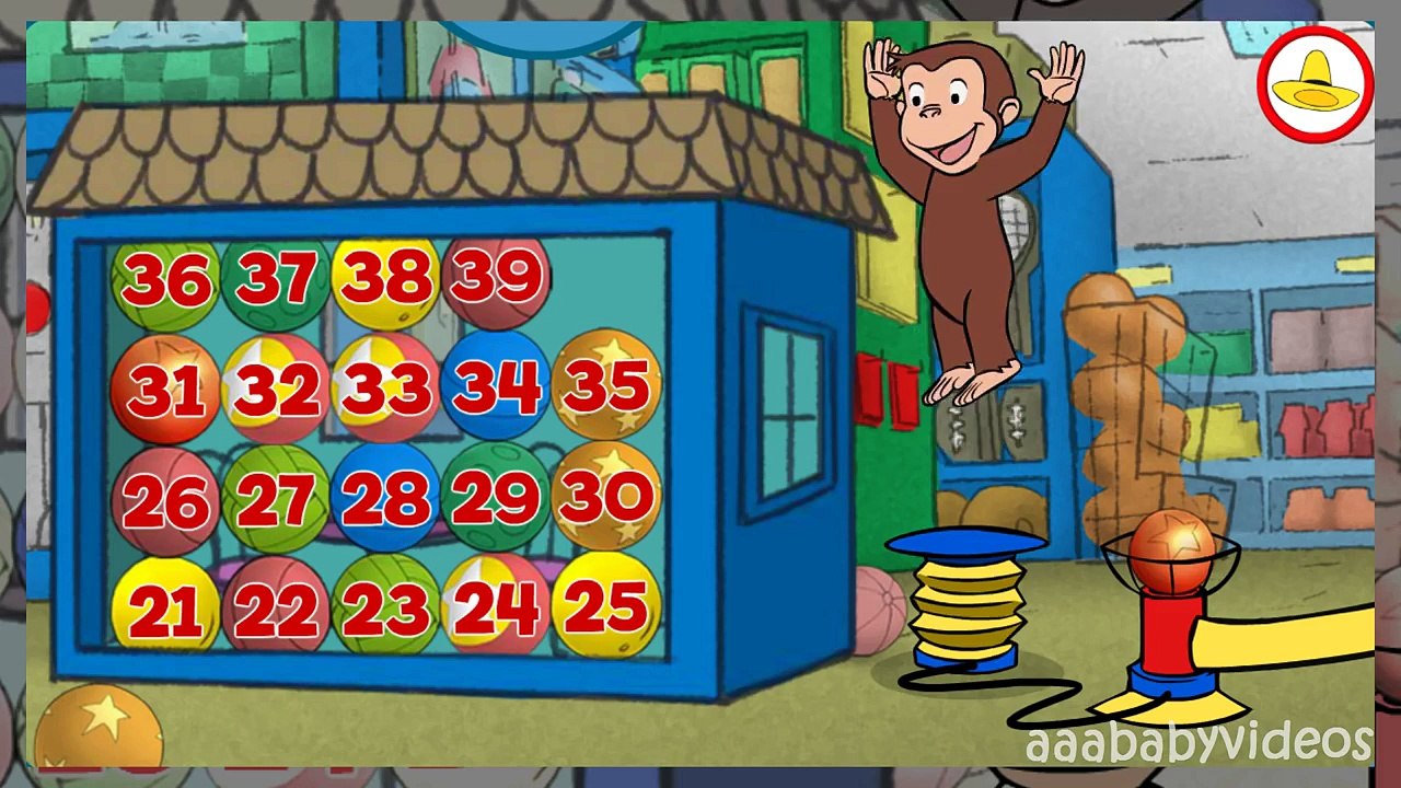 CURIOUS GEORGE ✿ Learn Numbers & Counting in English for toddlers & kids Learning Game Compilation