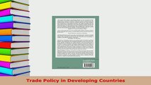 Download  Trade Policy in Developing Countries Read Online